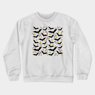 Festive Bats Christmas Pattern Crewneck Sweatshirt